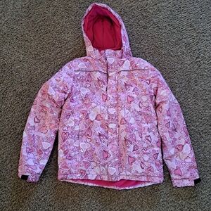 Iceburg Pink Heart Pattern Kids Jacket XL